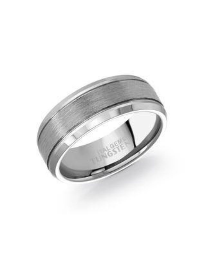 Italgem Tungsten Carbide Band, Colour: Blanc, Size: 7