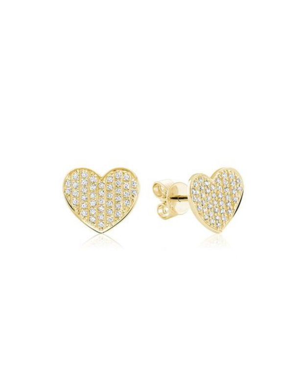 Diamond heart earrings