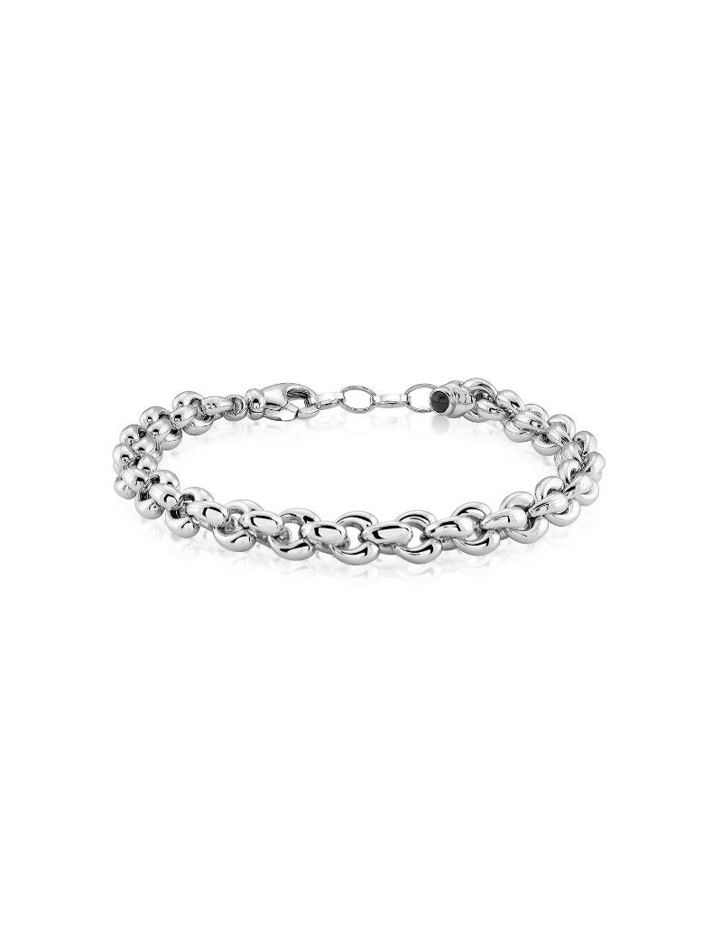 Miss Mimi Small Heart Link Bracelet in White