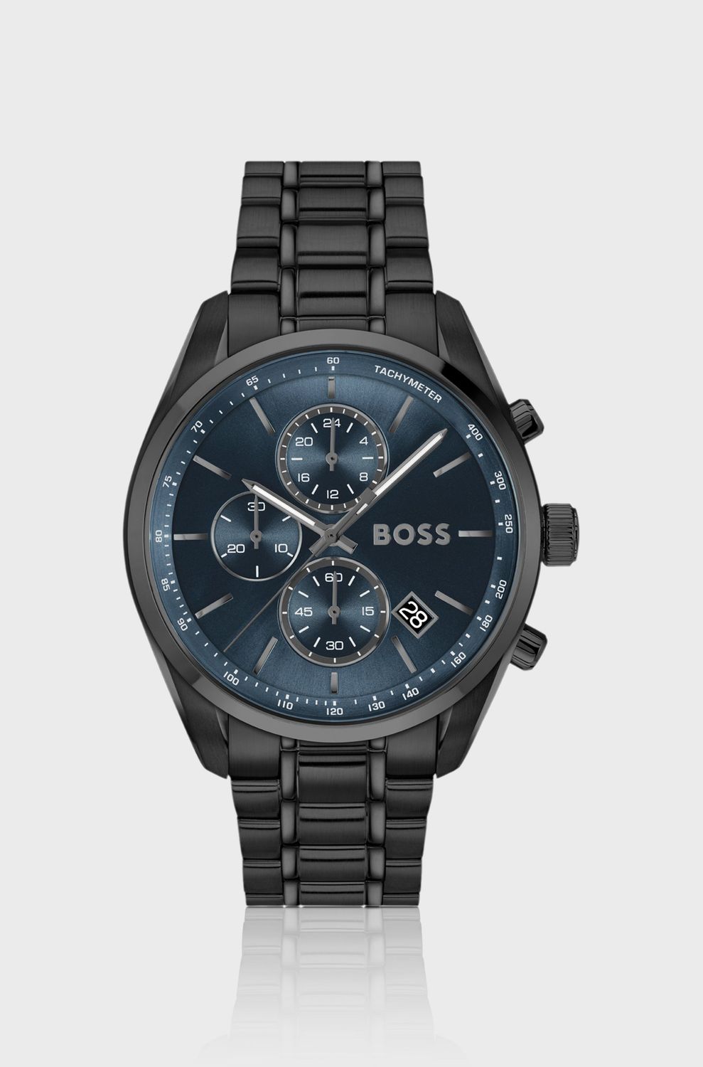 Hugo boss Montre grand prix 44 chronographe acier inoxydable noir 44mm mouvement quartz