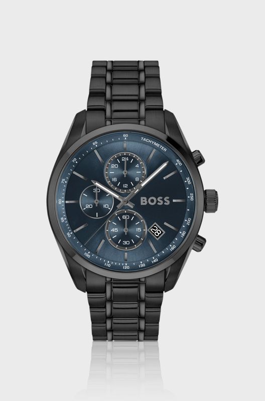 Hugo boss Montre grand prix 44 chronographe acier inoxydable noir 44mm mouvement quartz
