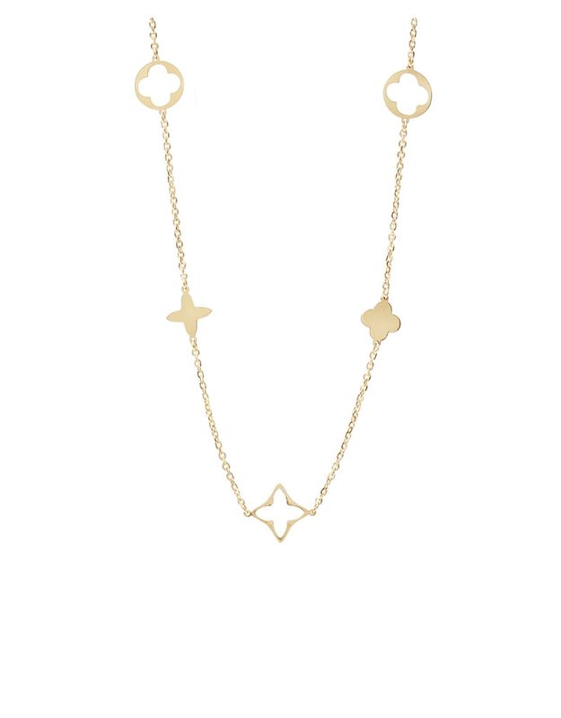 Yellow Clover Monogram Necklace