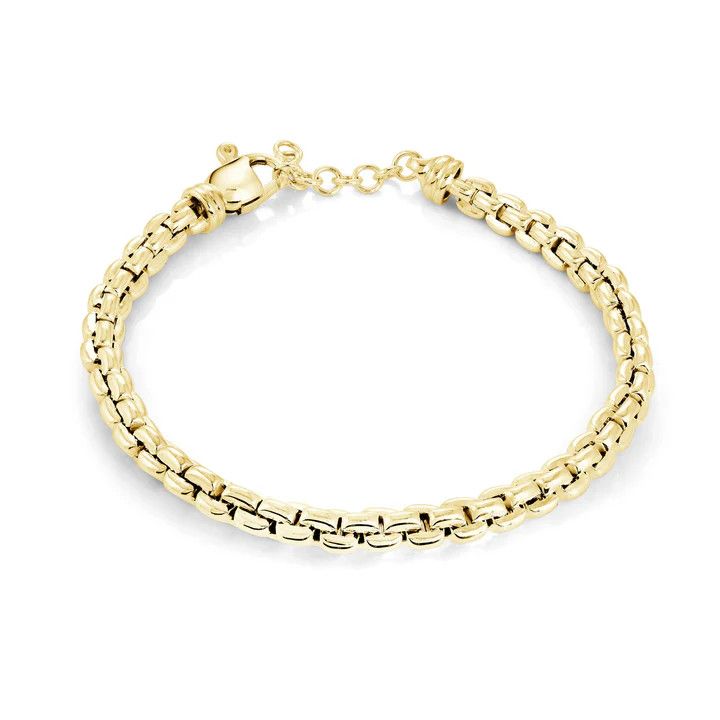 Rounded Cube Link Bracelet in Yellow Rounded Cube Link Bracelet in Yellow