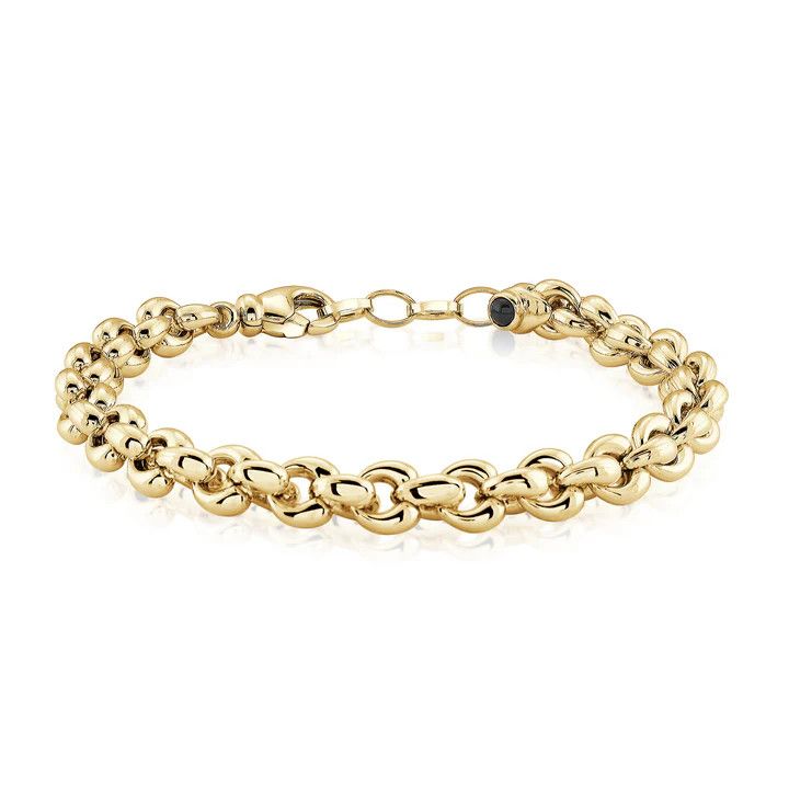 Miss Mimi Small Heart Link Bracelet in Yellow