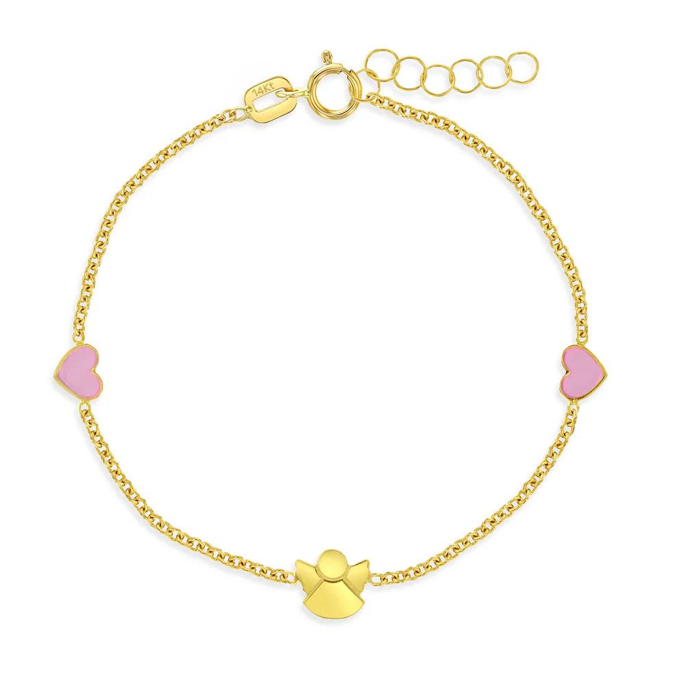 Bracelet baby toddler  loving pink angel
