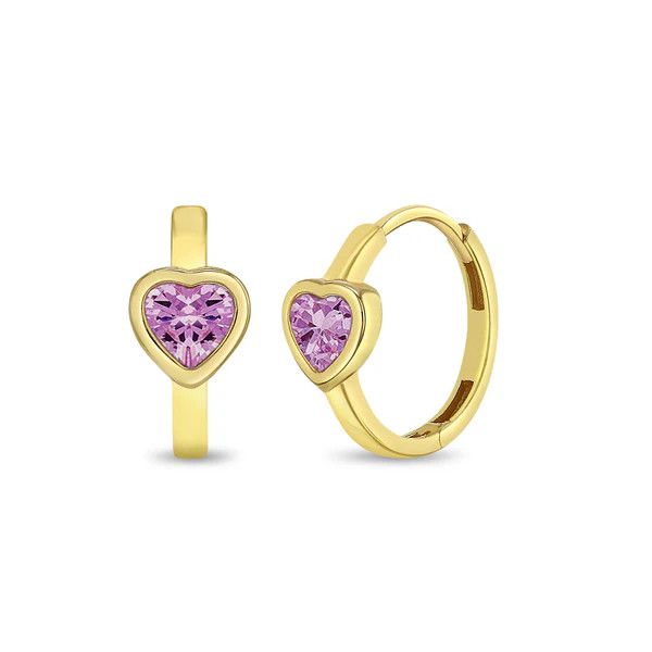 Boucles d’oreilles créoles filles cœur