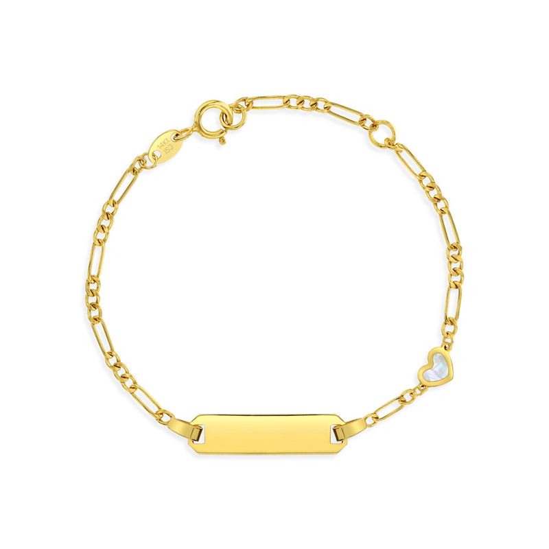 Gold Mother of Pearl Heart Bracelet