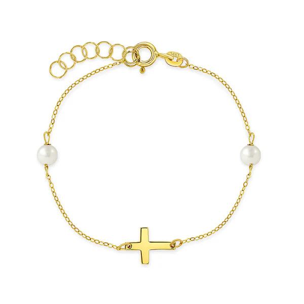 Polished Cross Toddler Bracelet