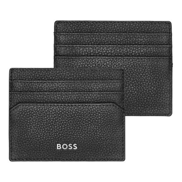 Hugo Boss Porte-cartes cuir noir