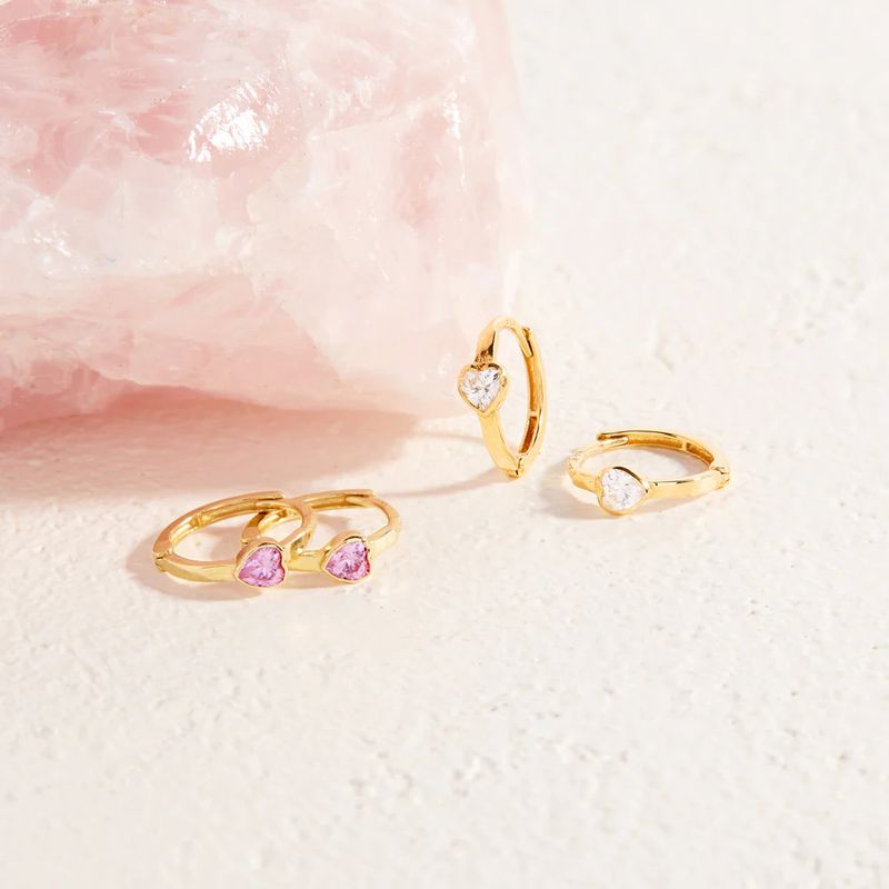 Boucles d’oreilles créoles cœur