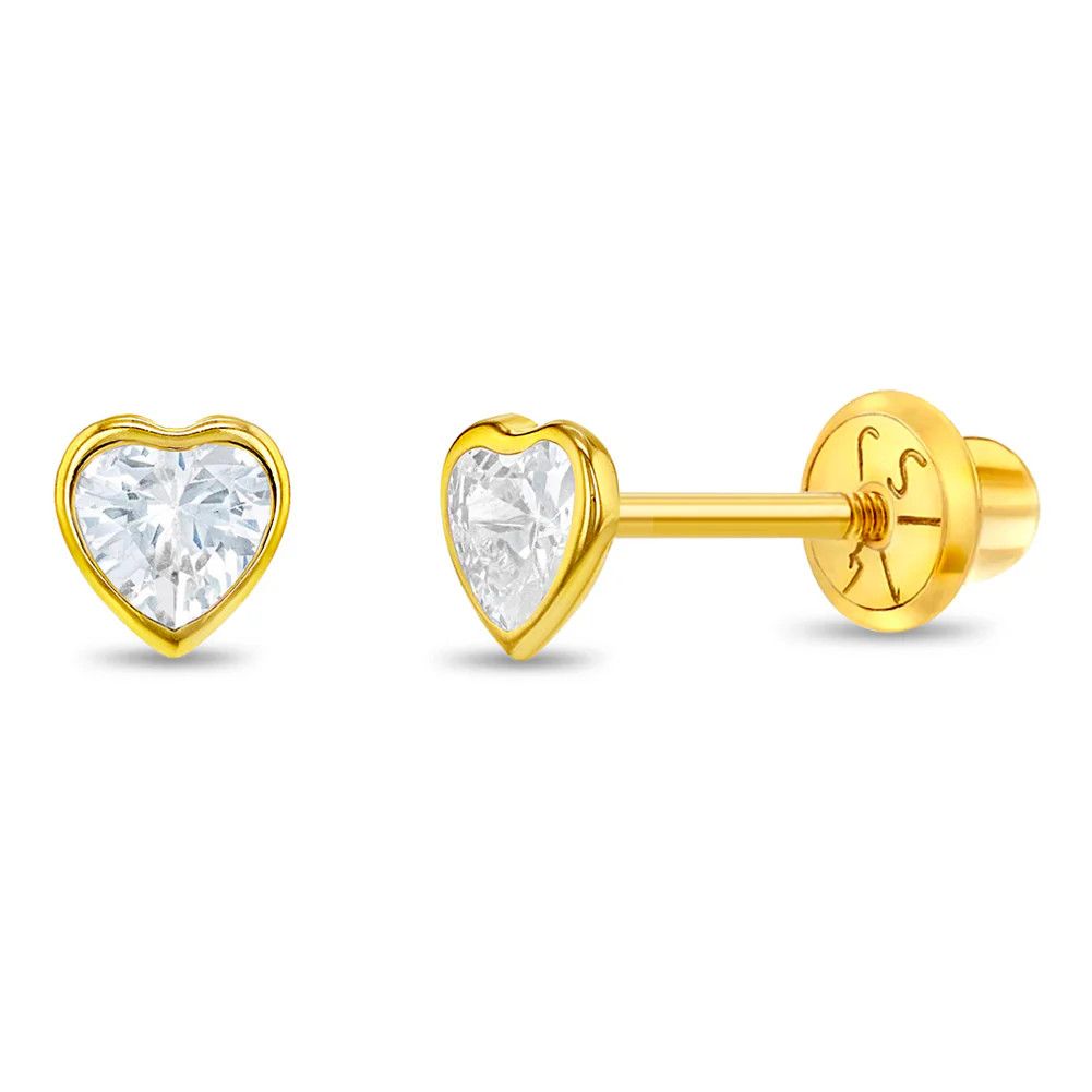 Boucles d’oreilles cœur Boucles d’oreilles cœur, Pierres précieusess: Zircone Transperant