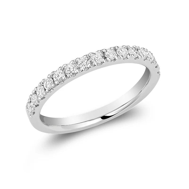Alliance demi eternite diamants laboratoire Alliance demi eternite diamants laboratoire, Couleur: Blanc, Taille: 0.35ct
