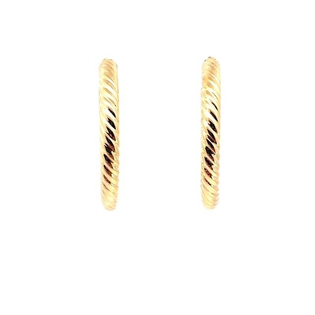 Twist rope tube hoop earring
