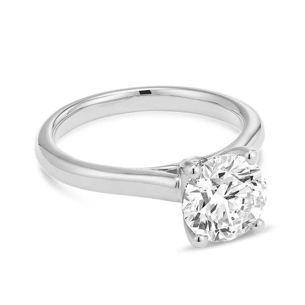 Bague Fiançailles en diamant synthétique, Couleur: Blanc, Taille: 2.00ct