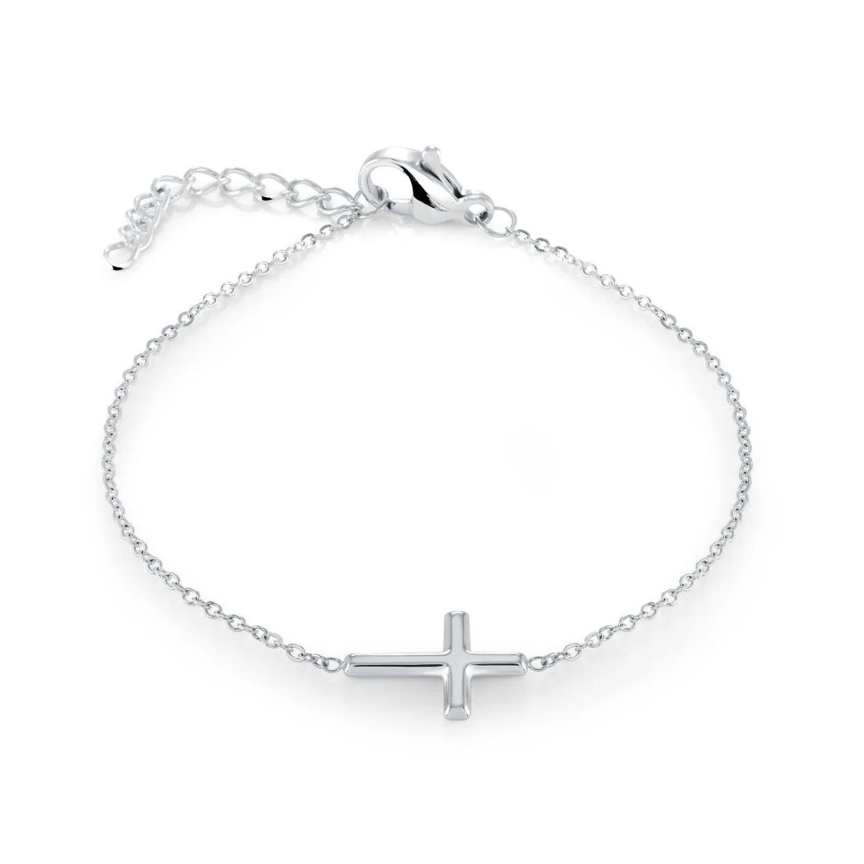 Veloria Bracelet croix classique, Couleur: Acier