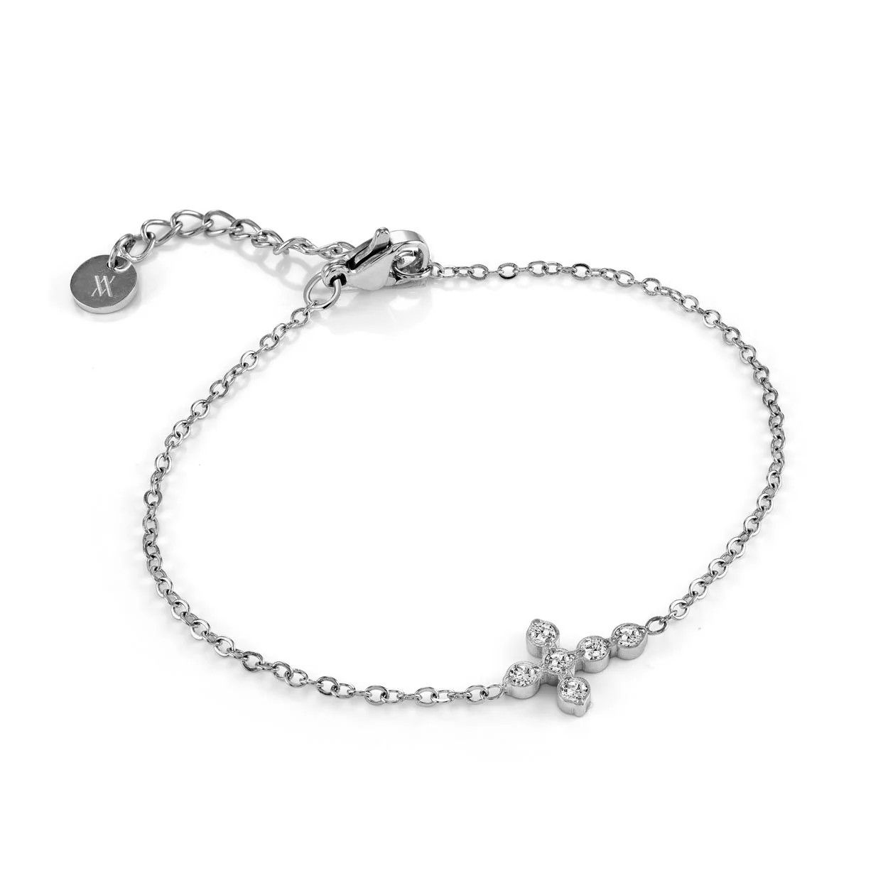 Veloria Bracelet croix romaine, Couleur: Acier