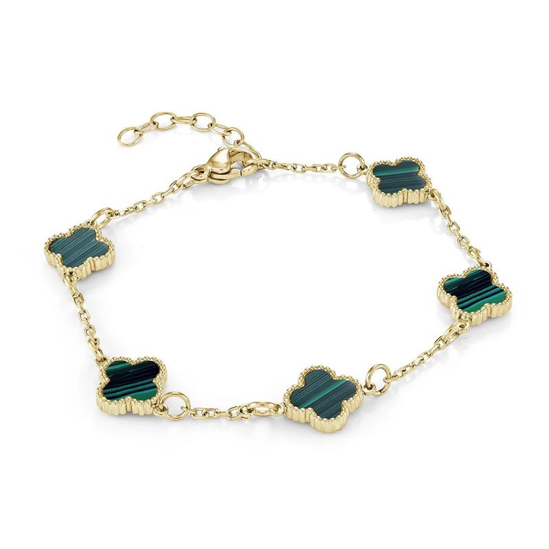Veloria Bracelet Malachite Lucky Clover