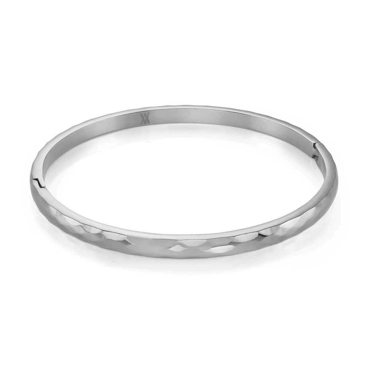 Veloria motif diamant bracelet jonc, Couleur: Acier