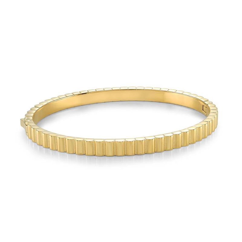Veloria Ribbed Pattern Bangle Bracelet