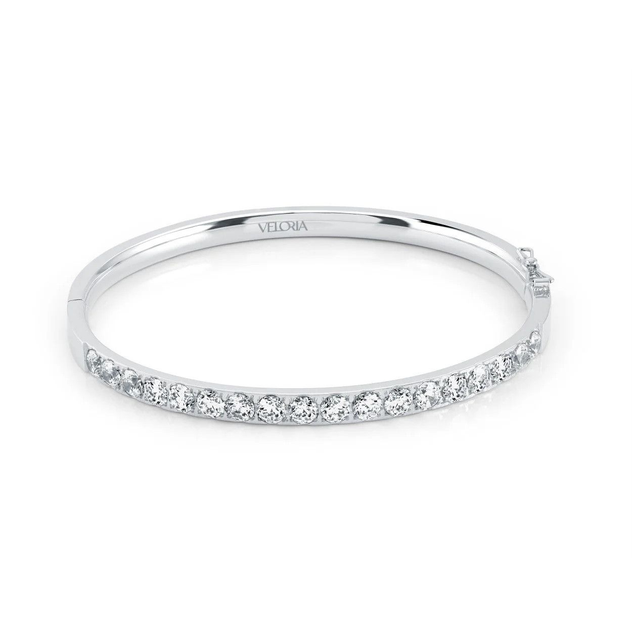 Veloria zircon bracelet jonc, Couleur: Acier