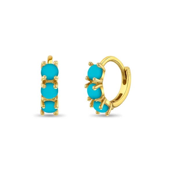 In Season ​Créoles pour filles turquoise