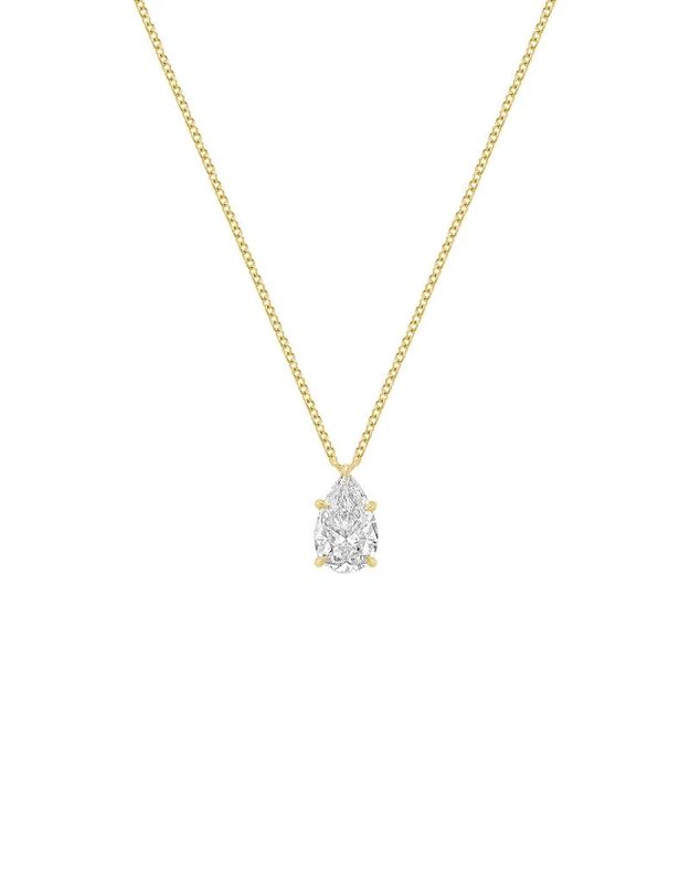 Collier pendantif classic diamant laboratoire Taille poire