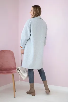 Elegancki i klasyczny płaszcz -szary
