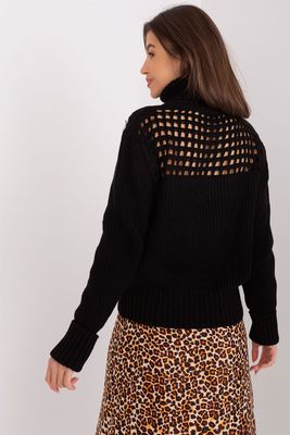 Sweter z golfem - czarny