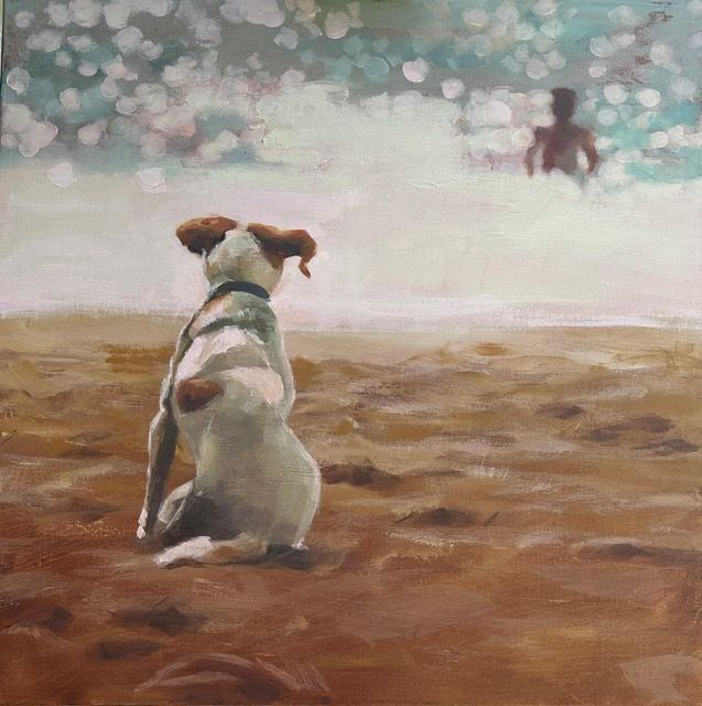 Loyal heart at the beach