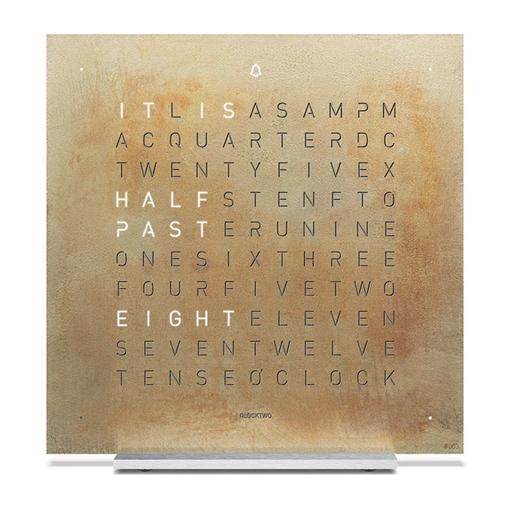 QLOCKTWO EARTH 13.5 - SILVER &amp; GOLD