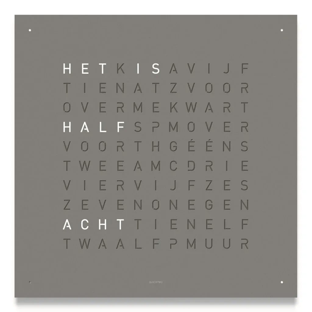 QLOCKTWO EARTH 90 - GREY PEPPER
