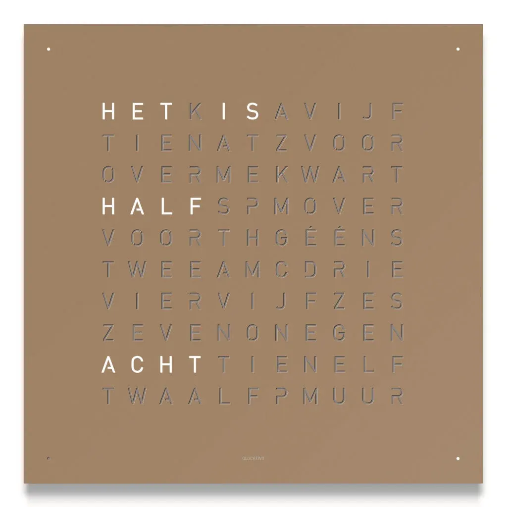 QLOCKTWO EARTH 180 - HAZELNUT