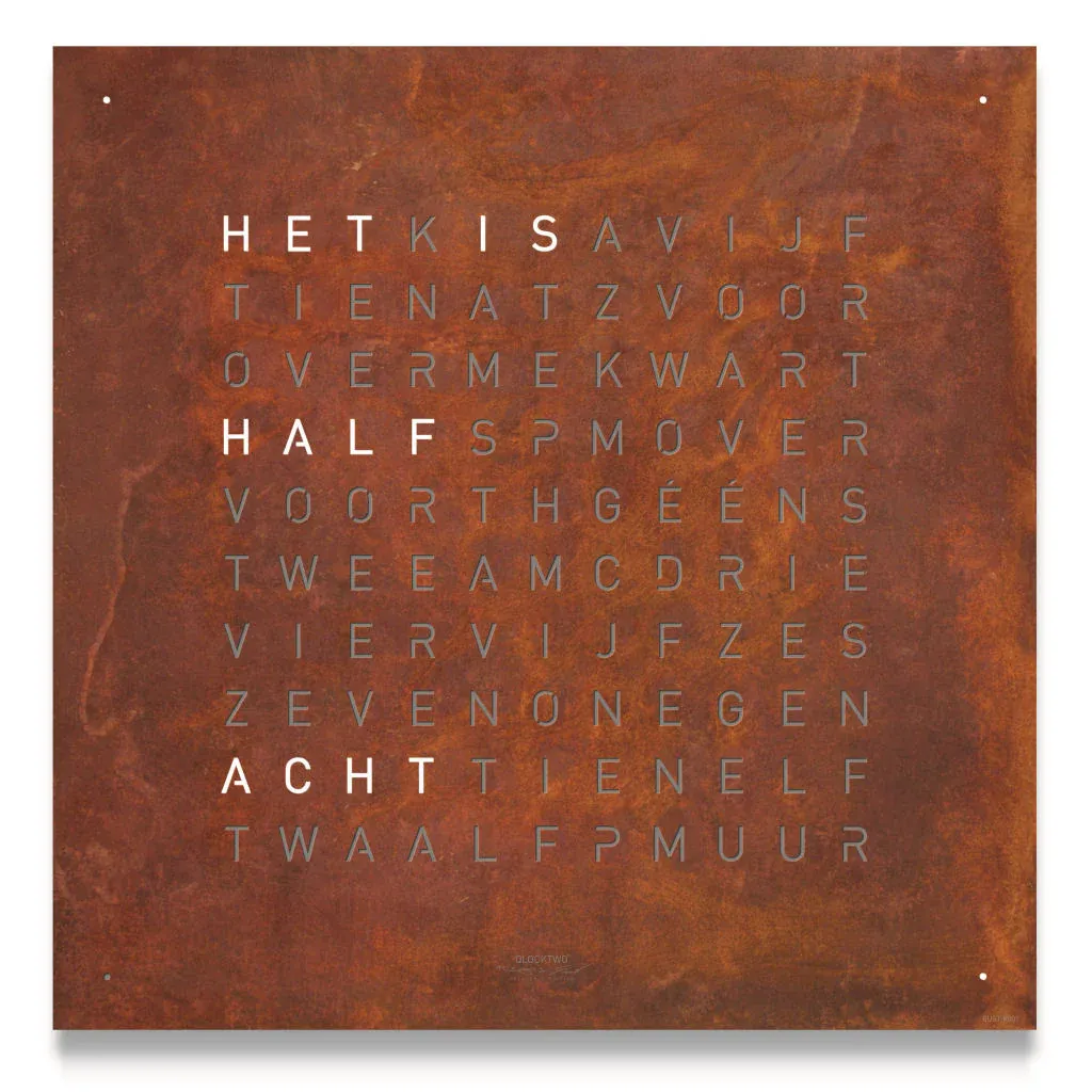 QLOCKTWO EARTH 90 - RUST