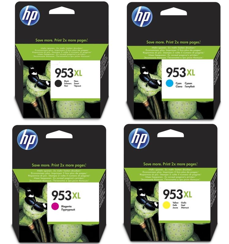 Original HP 953XL / 3HZ52AE Tinte Multipack schwarz, cyan, magenta, gelb (4 Stück)