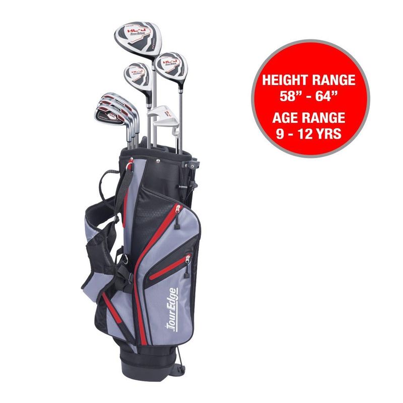 TOUR EDGE JUNIOR SET 9-12 RH RED 58&quot;-64&quot;