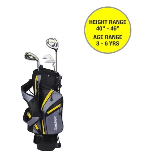 TOUR EDGE JUNIOR SET 3-6 RH YELLOW 40&quot; to 46&quot;