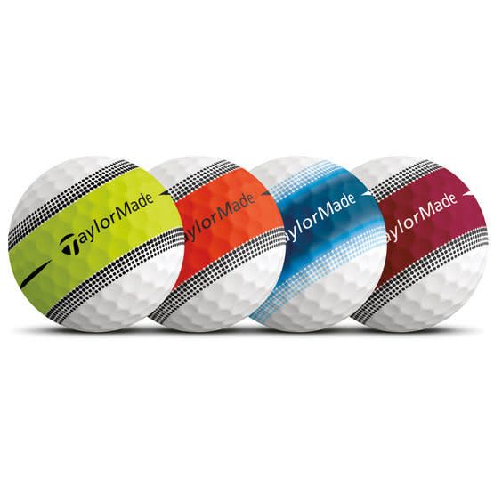 TAYLORMADE TOUR RESPONSE STRIPE BALL DOZEN MULTI PACK
