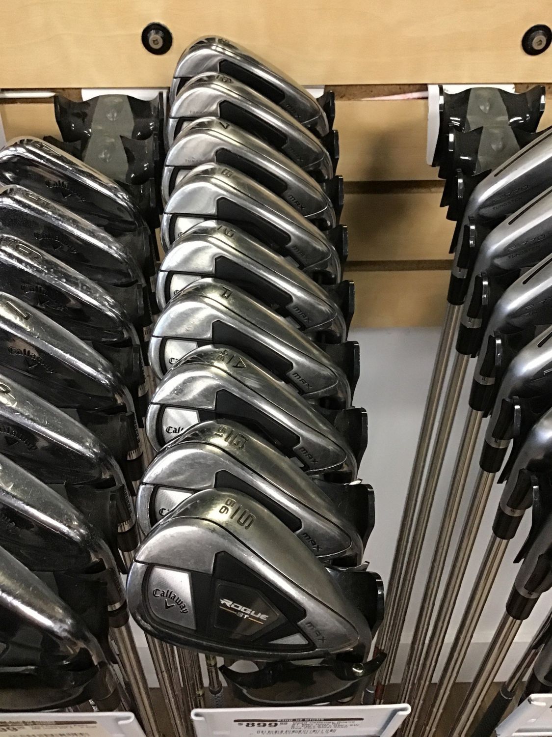 Used Callaway Rogue ST Max Irons RH 5-PW+AW+GW+SW  Reg Flex Steel Shaft