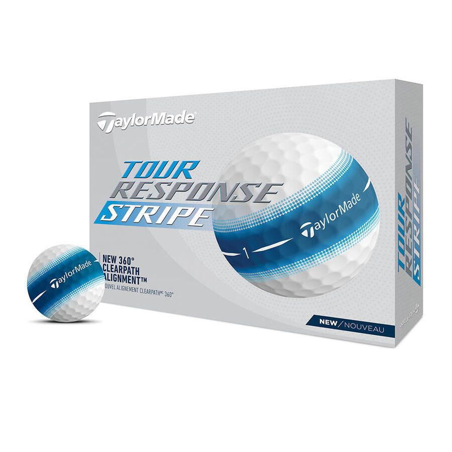 TAYLORMADE TOUR RESPONSE STRIPE BALL NEON BLUE
