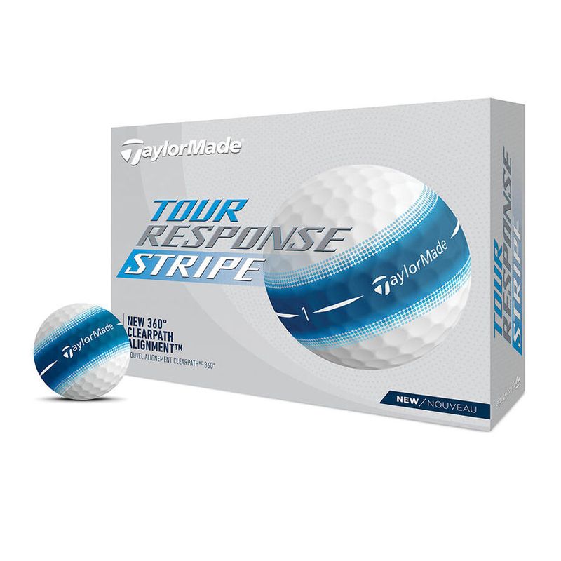TAYLORMADE TOUR RESPONSE STRIPE BALL NEON BLUE