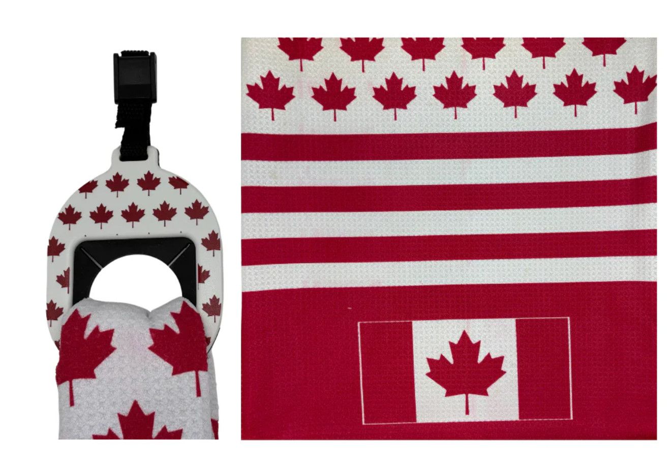 Towel Tag Golf Towel - Oh Canada