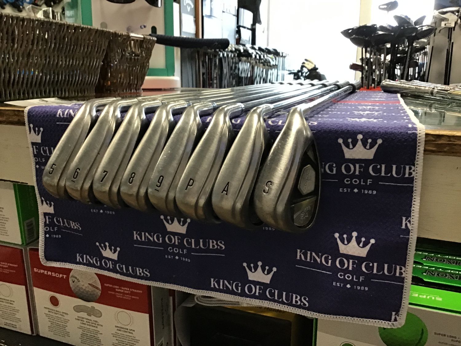 Used Callaway ROgue X Irons RH 5-PW+GW+SW Synergy Graphite Senior Flex