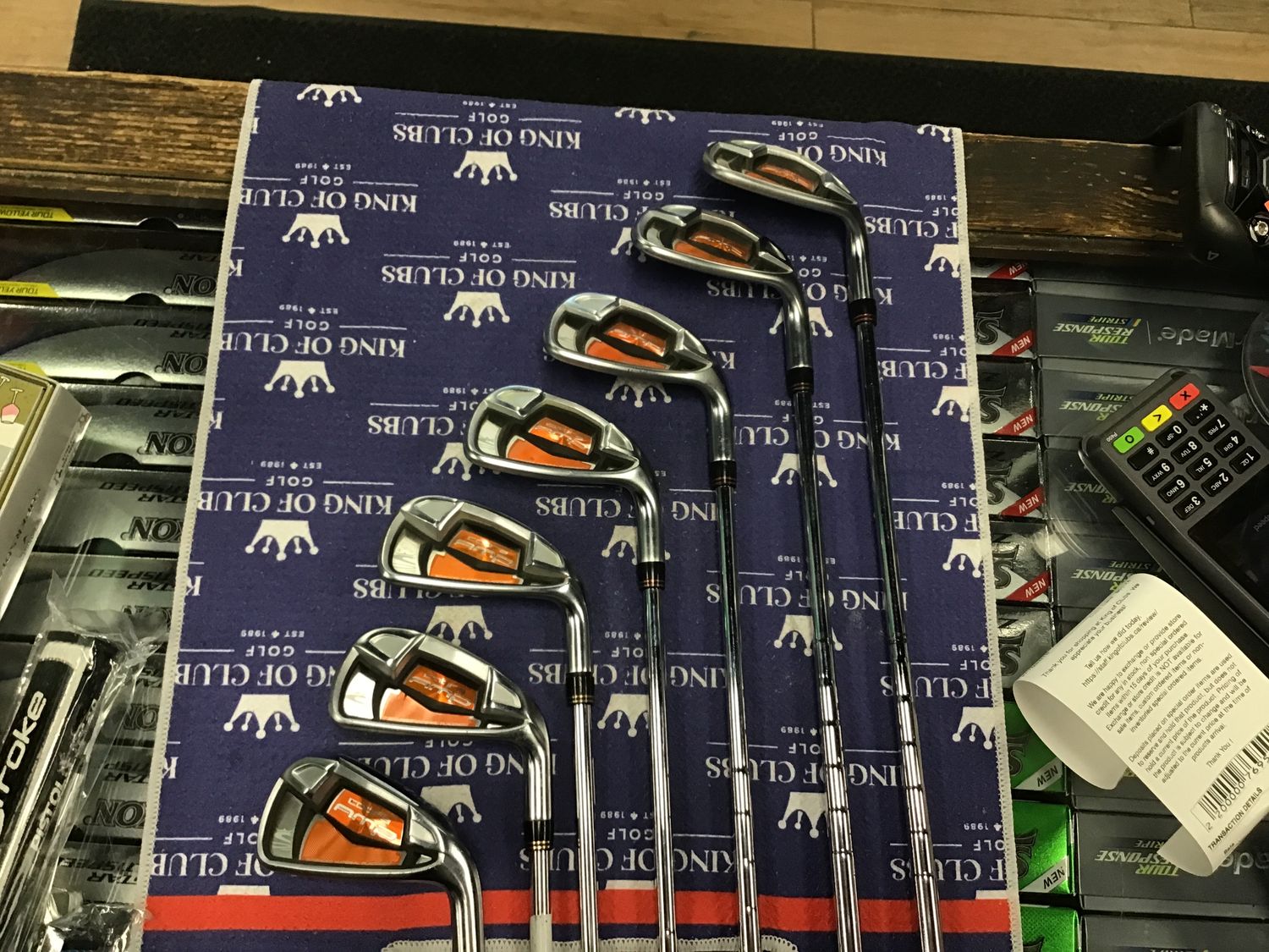 Used Cobra Amp Irons RH 4-PW + GW Stiff Steel Shafts