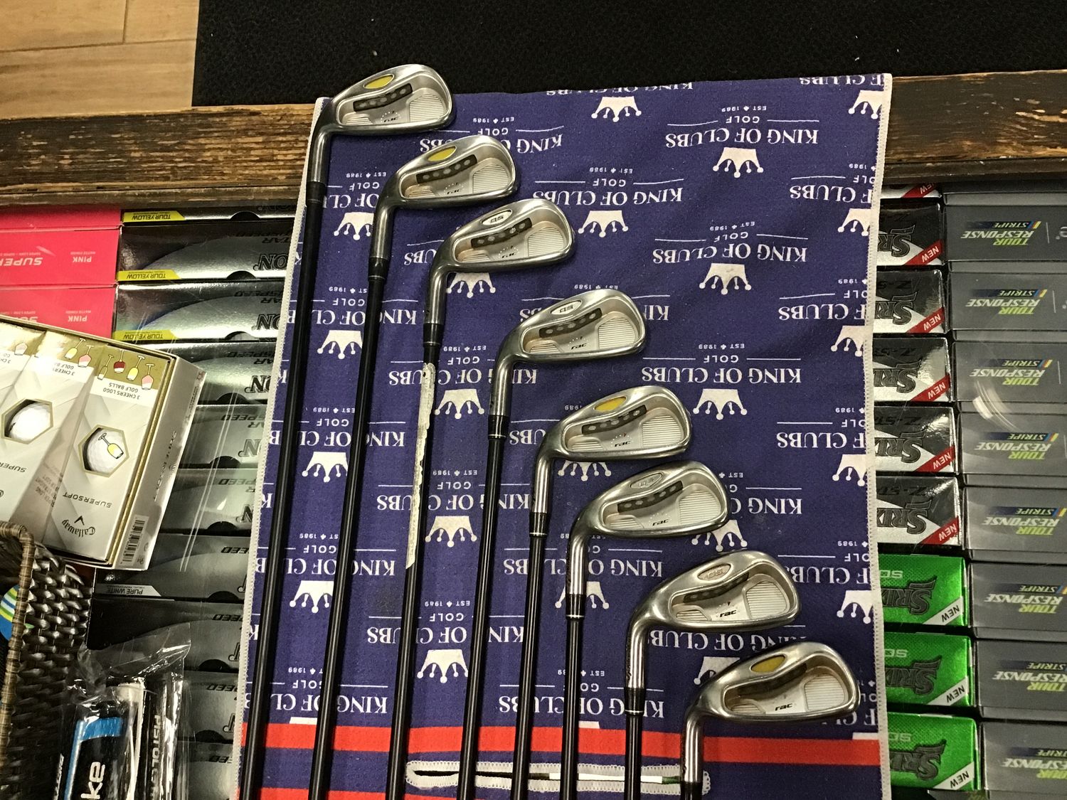 USed TaylorMade Rac Irons LH Graphite Shafts 4-PW Reg Flex