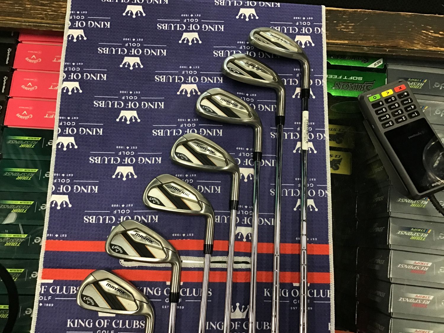 Used Callaway Mavrik Irons 5-PW+AW Stiff Steel Shaft