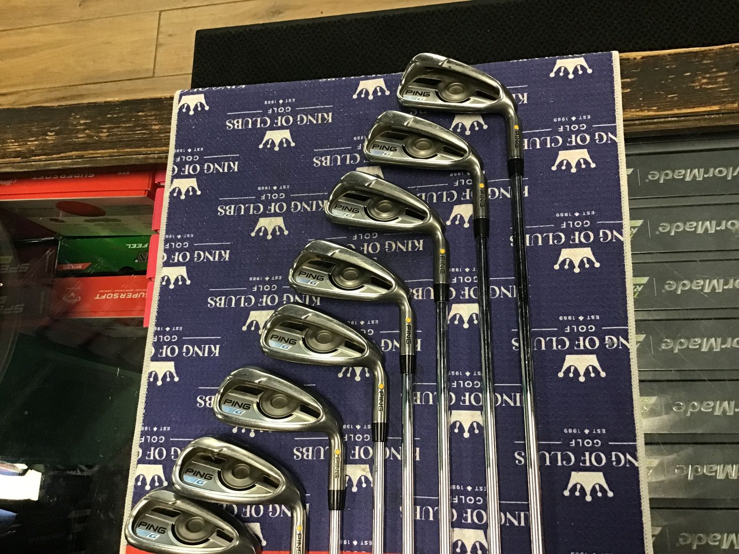 Used Ping G Irons RH Reg steel 4-PW+GW