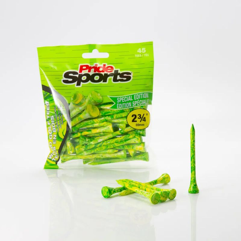 Splatter Tee Green/Yellow 2 3/4&quot; Wood 45 pc