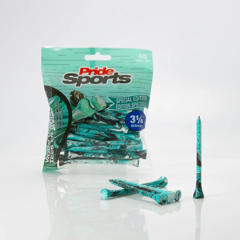 Splatter Tee Turquoise/Black 2 3/4&quot; Wood 45 pc