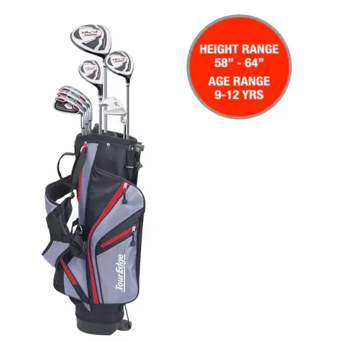 TOUR EDGE JUNIOR SET 9-12 LH RED 58"-64"