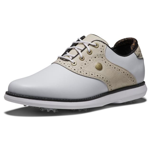 Footjoy Traditions Women Size 8 White/Tan/Black